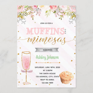 Muffins and Mimosas party invitation
