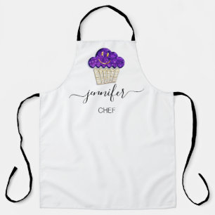 Muffins Bakery Catering Cakes Smile Gold Purple Apron