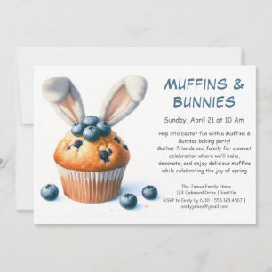Muffins & Bunnies – Easter Baking Party Invitation
