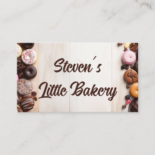muffins donuts and candy bakery  business card