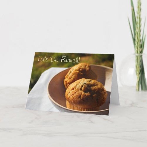 Muffins in Bowl Lets Do Brunch Invitation Card