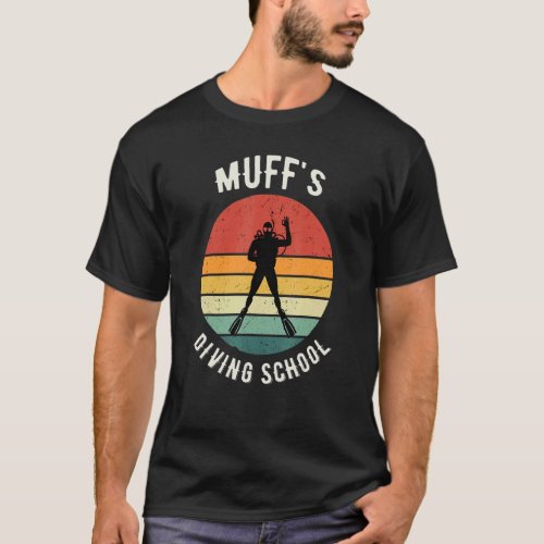 Muffs Diving School Retro Vintage Sea T_Shirt