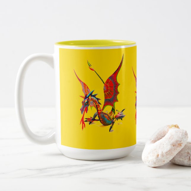 Mug - 083 - Red Dragon (With Donut)