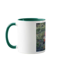 Mug, 11 oz, combo, designer photo, green trim