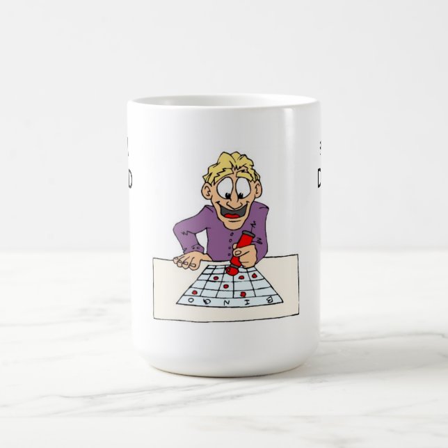 Mug/#1 Dad with Dad Playing Bingo Coffee Mug (Center)