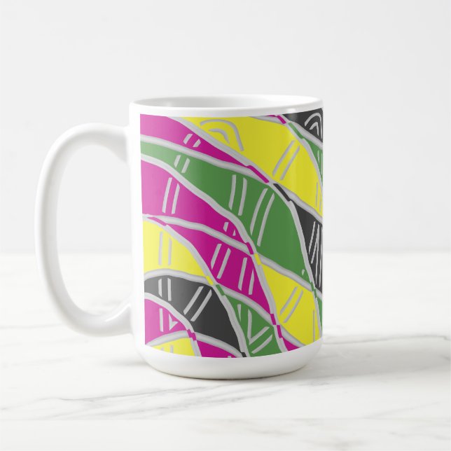 Mug, A classic multicolor seamless pattern design Coffee Mug (Left)