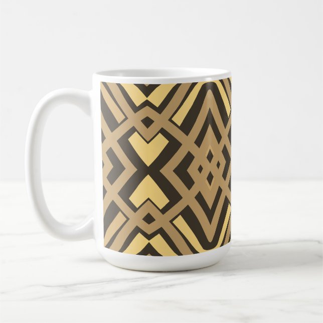 Mug, A vibrant multicolor geometric pattern design Coffee Mug (Left)