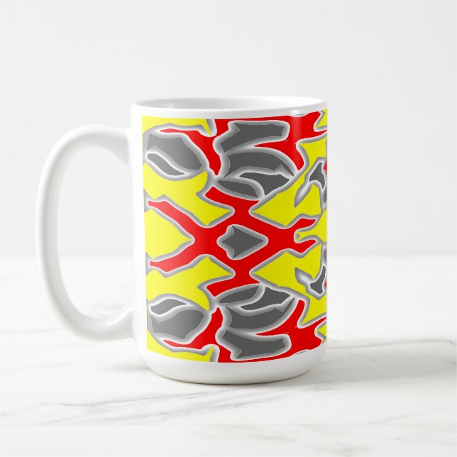 Mug, A vibrant multicolor seamless pattern design Coffee Mug (Left)