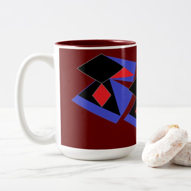 Mug : Abstract Design (With Donut)
