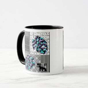 Mug Abstract patchwork quilting quilt retro vintag