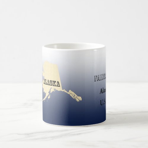 Mug _ Alaska State Map with City