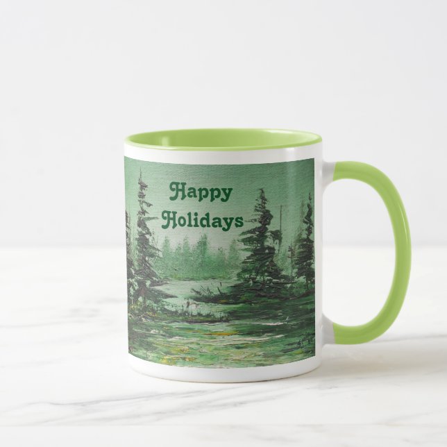 Mug Ann Hayes Painting Green Forest (Right)