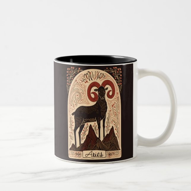 Mug Aries Celestial Zodiac Art (Right)