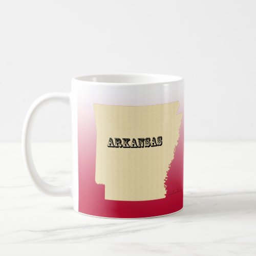 Mug _ Arkansas State Map with City