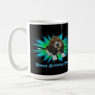 Mug Baby Basset Hound Sheldon Happy Birthday Mom