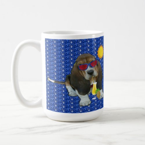 Mug Baby Basset Hound Summer Time