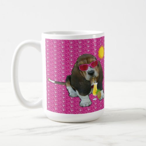 Mug Baby Basset Hound Summer Time