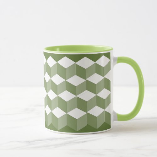 Mug _ Babyblock Pattern in Three Shades