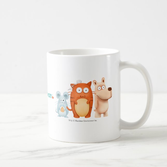 Mug: BeanyTeam™ - Cat & Mouse & Dog Coffee Mug (Right)