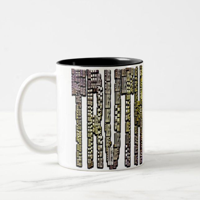 Mug Big Truth Small Tiny Lies Funny Text Joke (Left)
