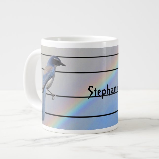 Mug - Bird on Phone Lines with name (Front Left)