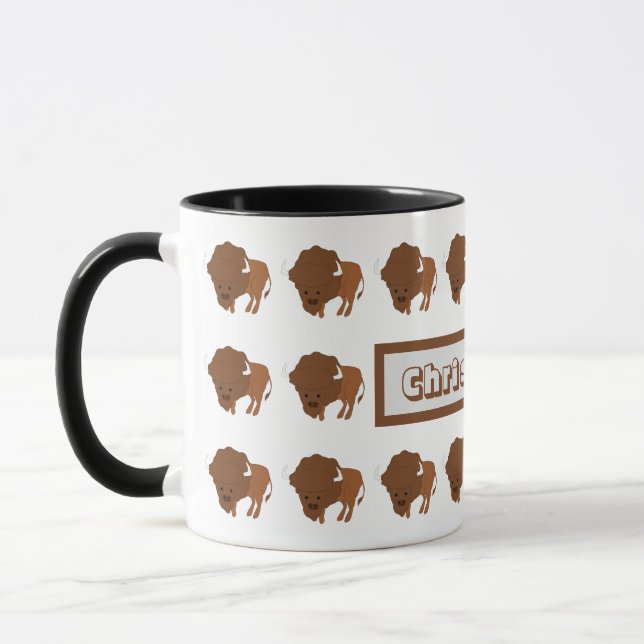Mug Bison Design (Left)