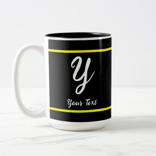 Mug Black with letter Y