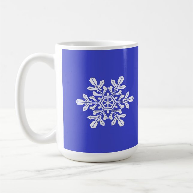 Mug Blue Snow Flake (Left)