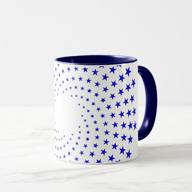 Mug - Blue Star Swirls (Front Right)