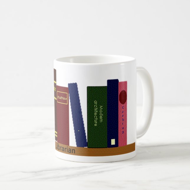 Mug - Books on Shelf (Front Right)