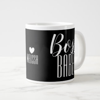 Mug Boss Babe Personalized Name Heart black