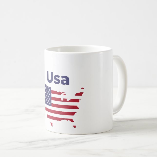 Mug cafés flag usa new desgin  (Front Right)