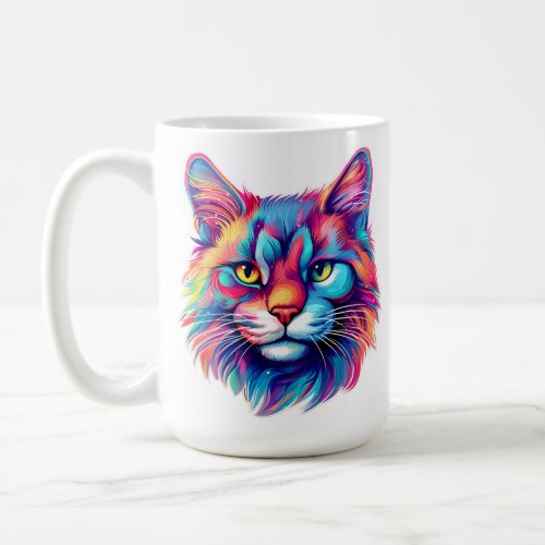 Mug Cat Art Coloful