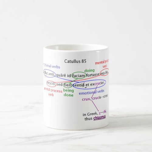 mug catullus 85 explicated coffee mug