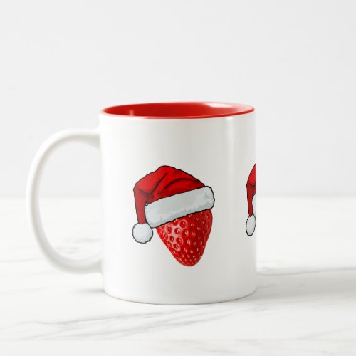 Mug _ Christmas hat with sweet strawberry