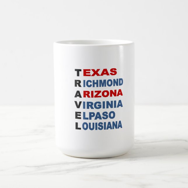 Mug classique  blanc  TRAVEL  USA  (Center)
