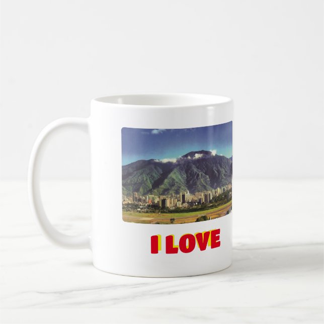 Mug Coffee mug I love Venezuela, customizable (Left)