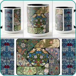 MUG - Collage + 2 Side Images: William Morris Art