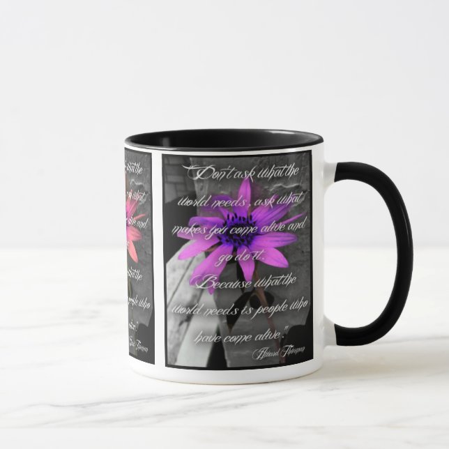 Mug Color Sunflowers "Go Do It" Quote (Right)