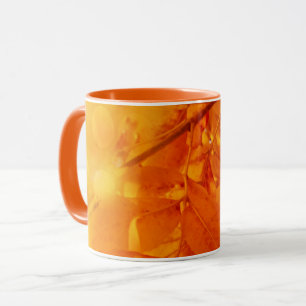 Mug Colored Autumn Glow Leafs