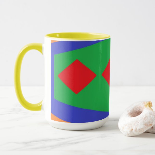 Mug : Colorful Abstract (With Donut)
