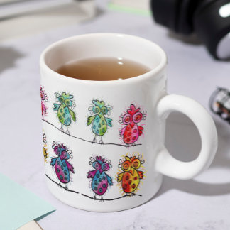 Mug (Colorful Whimsical Birds 01)