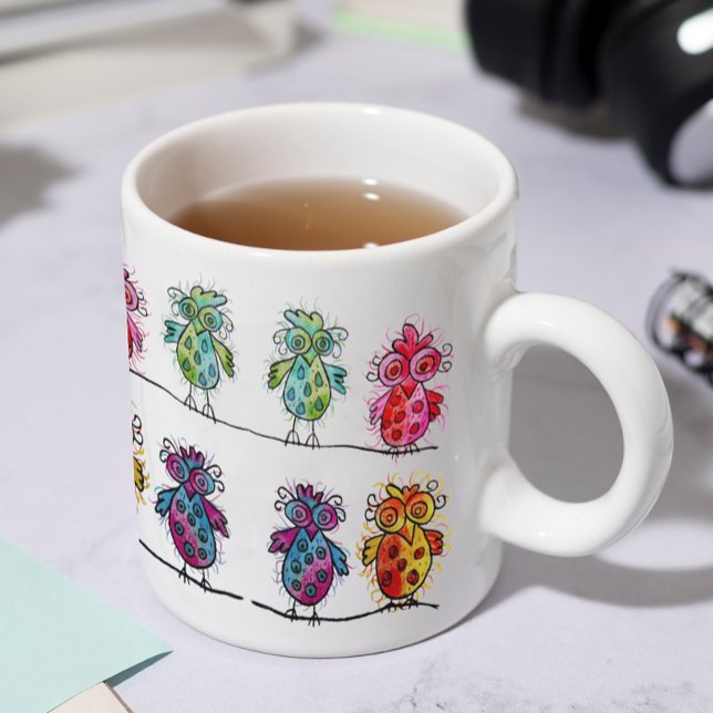 Mug (Colorful Whimsical Birds 01) (Creator Uploaded)