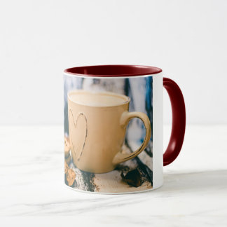 Mug, combo, 11oz, marroon, custom design mug