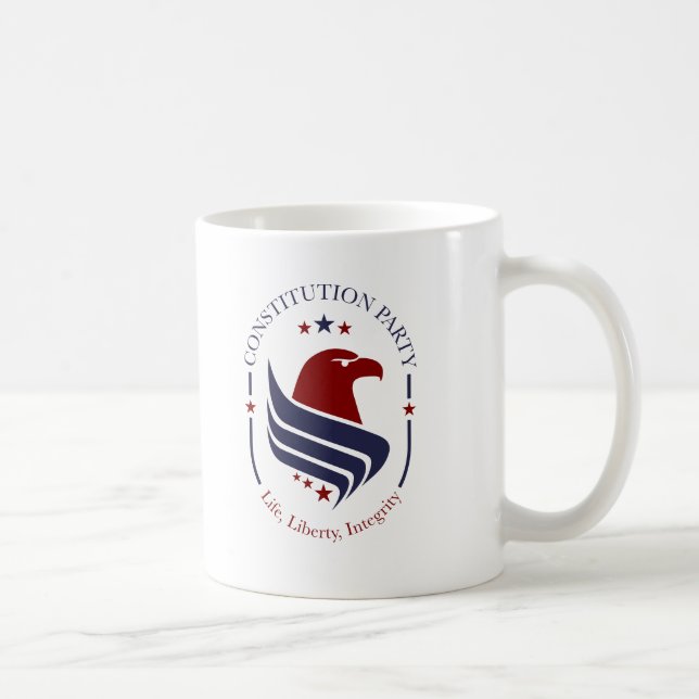 Mug, Constitution Party, Eagle, oval Coffee Mug (Right)