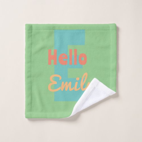 mug cup template pastel monogram modern mint Towel