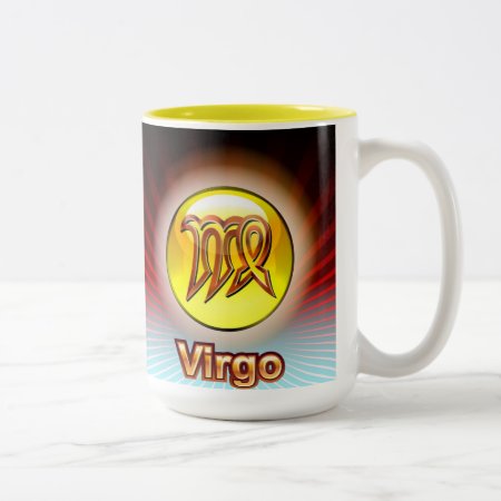 Mug Custom Zodiac Virgo Yellow