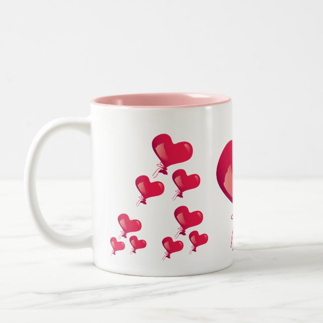 Mug Cute Hearts Valentines Day  (Left)