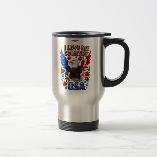 Mug Design: I Love My Country - USA (Right)