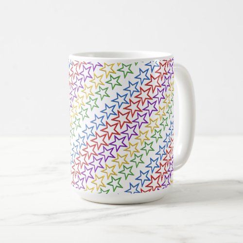 Mug _ Diagonal Bands of Colored Stars